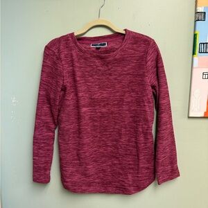 Karen Scott Maroon Long Sleeve Top